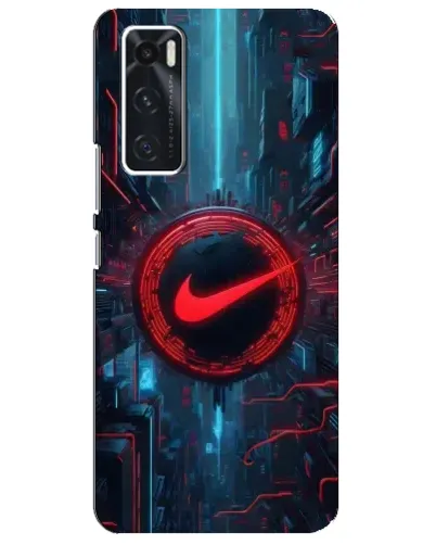 Чехол для Vivo V20 se с картинкой «Техногенный стиль Nike»