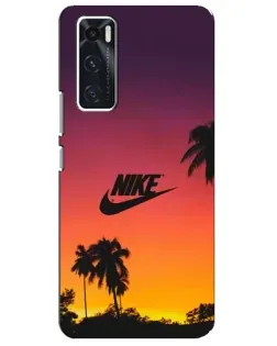 Чехол для Vivo V20 se с картинкой «Nike на закате солнца» Чехол для Vivo V20 se с картинкой «Nike на закате солнца»