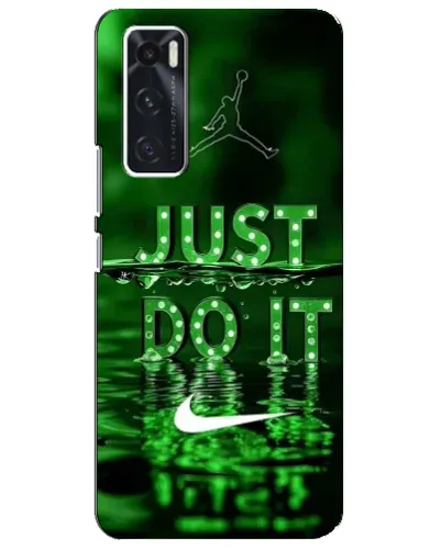 Чехол для Vivo V20 se с картинкой «Зеленый неоновый Nike»
