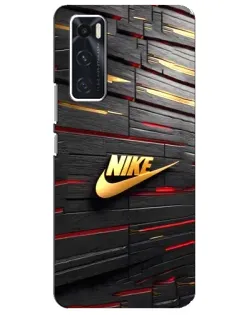 Чехол для Vivo V20 se с картинкой «Золотой Nike на металле» Чехол для Vivo V20 se с картинкой «Золотой Nike на металле»