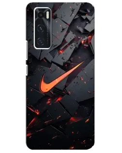 Чехол для Vivo V20 se с картинкой «Nike — эффект разломов» Чехол для Vivo V20 se с картинкой «Nike — эффект разломов»