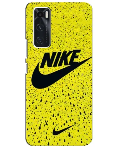 Чехол для Vivo V20 se с картинкой «Желтый текстурный Nike»