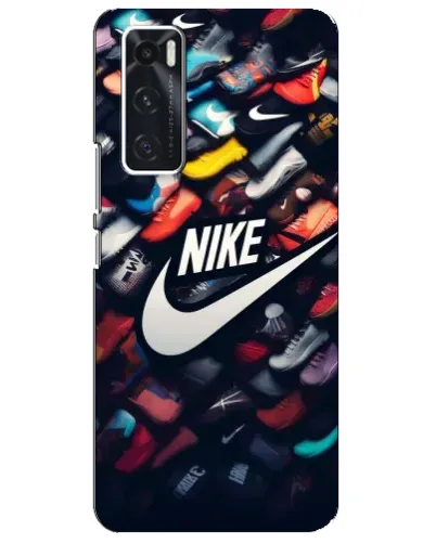 Чехол для Vivo V20 se с картинкой «Коллекция кроссовок Nike»