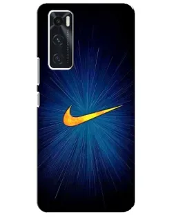 Чехол для Vivo V20 se с картинкой «Синий пульс Nike» Чехол для Vivo V20 se с картинкой «Синий пульс Nike»