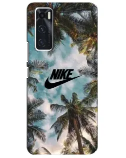 Чехол для Vivo V20 se с картинкой «Тропический принт Nike» Чехол для Vivo V20 se с картинкой «Тропический принт Nike»