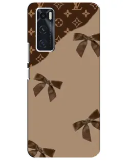 Чехол для Vivo V20 se с картинкой «LV — кофейный атлас»