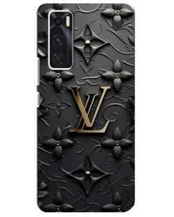 Чехол для Vivo V20 se с картинкой «Кожаная текстура LV»