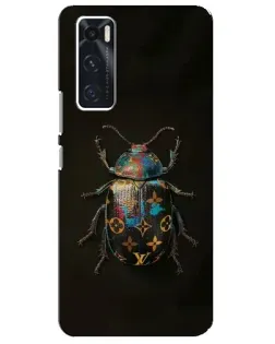 Чехол для Vivo V20 se с картинкой «LV — мраморный принт»