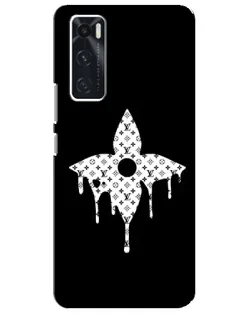 Чехол для Vivo V20 se с картинкой «Цветочная монограмма»