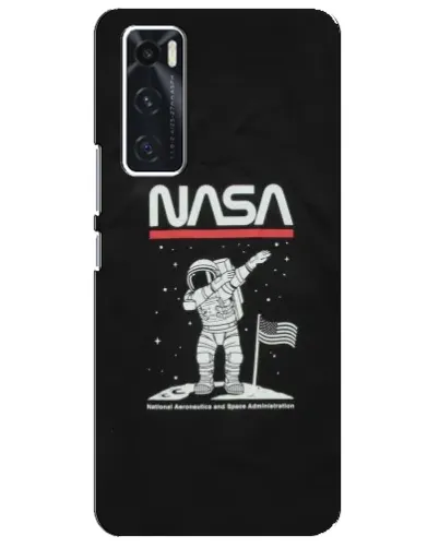 Чехол для Vivo V20 se с картинкой «NASA — шагаем по Луне»