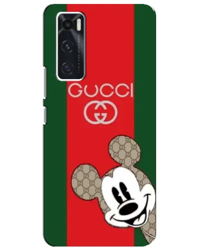 Чехол для Vivo V20 se с картинкой «Gucci — полосы и Микки»