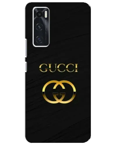 Чехол для Vivo V20 se с картинкой «Золотой логотип Gucci»