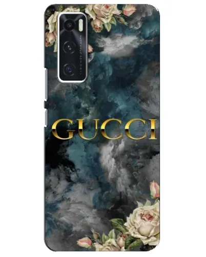 Чехол для Vivo V20 se с картинкой «Абстрактные цветы Gucci»