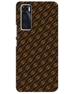 Чехол для Vivo V20 se с картинкой «Gucci — золотые диагонали»