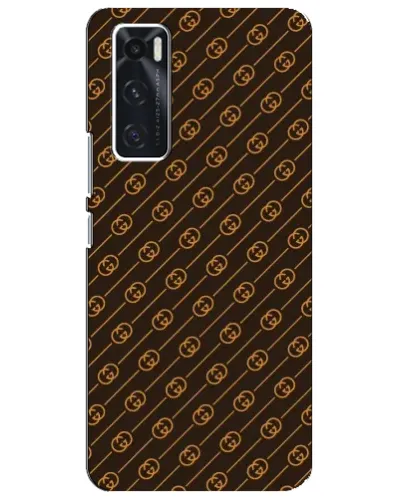 Чехол для Vivo V20 se с картинкой «Gucci — золотые диагонали»