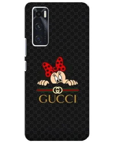 Чехол для Vivo V20 se с картинкой «Минни Маус Gucci — черный»