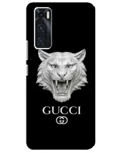 Чехол для Vivo V20 se с картинкой «Gucci — серебряный лев»