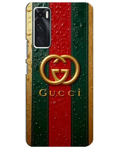 Чехол для Vivo V20 se с картинкой «Gucci — фирменная полоса и золото» Чехол для Vivo V20 se с картинкой «Gucci — фирменная полоса и золото»