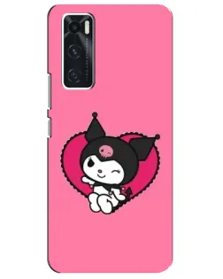 Чехол для Vivo V20 se с картинкой «Kuromi — любовь в сердце»