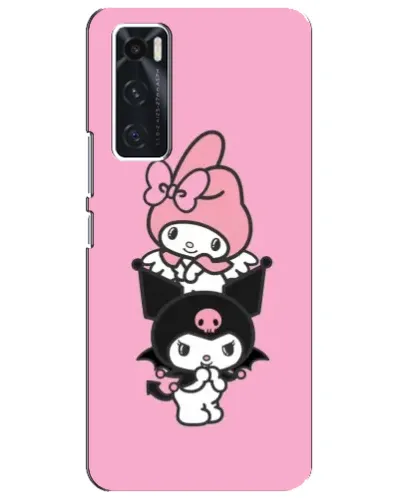 Чехол для Vivo V20 se с картинкой «My Melody и Kuromi» Чехол для Vivo V20 se с картинкой «My Melody и Kuromi»