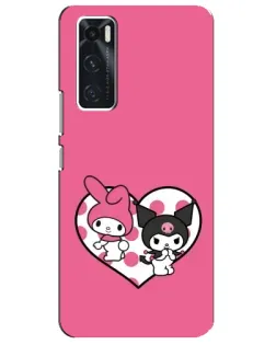 Чехол для Vivo V20 se с картинкой «Kuromi и My Melody»