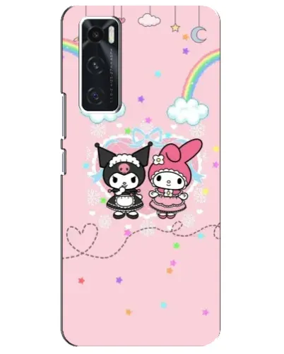 Чехол для Vivo V20 se с картинкой «My Melody и Kuromi» Чехол для Vivo V20 se с картинкой «My Melody и Kuromi»