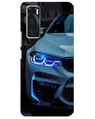 Чехол для Vivo V20 se с картинкой «Взгляд BMW с синими фарами»