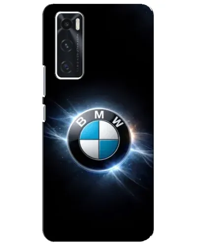 Чехол для Vivo V20 se с картинкой «BMW — неоновое сияние»
