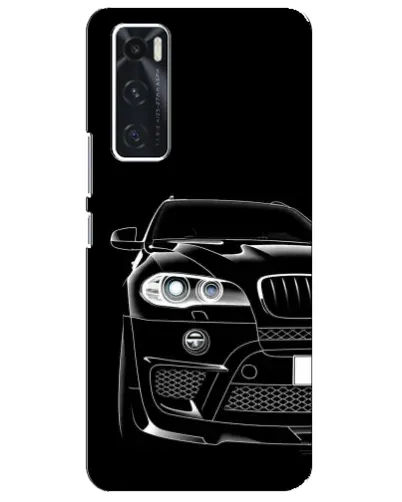 Чехол для Vivo V20 se с картинкой «Темный силуэт BMW»