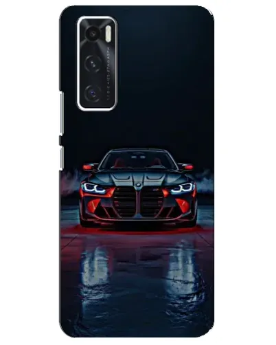 Чехол для Vivo V20 se с картинкой «BMW на мокрой дороге»