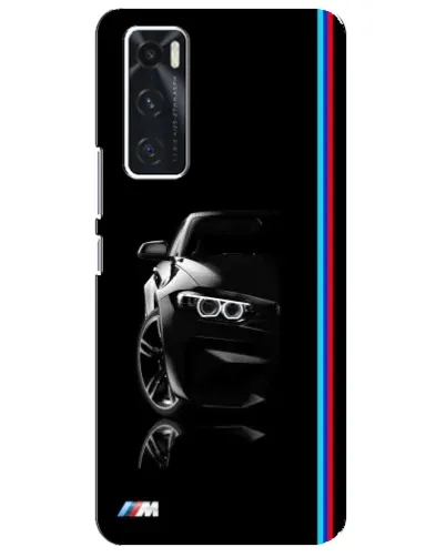 Чехол для Vivo V20 se с картинкой «Силуэт BMW в темноте»
