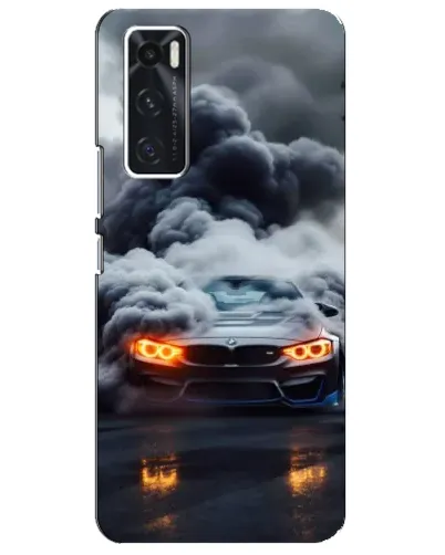 Чехол для Vivo V20 se с картинкой «BMW в дыму»