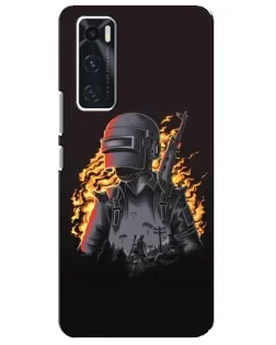 Чехол для Vivo V20 se с картинкой «PUBG — огненный силуэт» Чехол для Vivo V20 se с картинкой «PUBG — огненный силуэт»