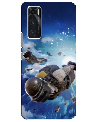 Чехол для Vivo V20 se с картинкой «Десант PUBG — прыжок»