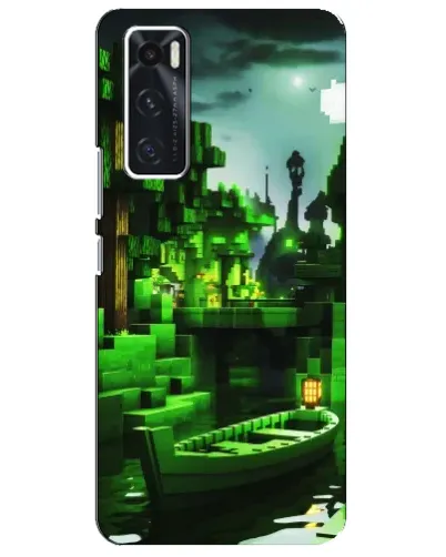 Чехол для Vivo V20 se с картинкой «Minecraft лесной пейзаж»