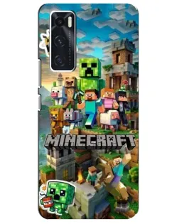 Чохол для Vivo V20 se з картинкою «Замок Minecraft»