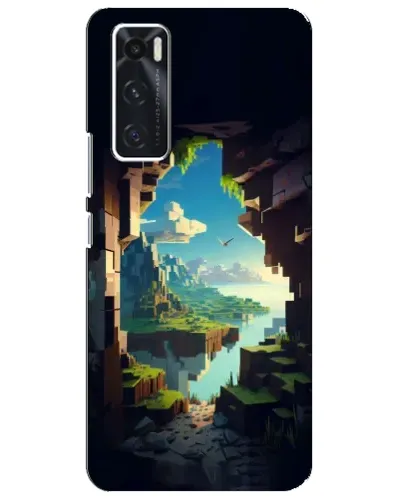 Чехол для Vivo V20 se с картинкой «Вид из пещеры»