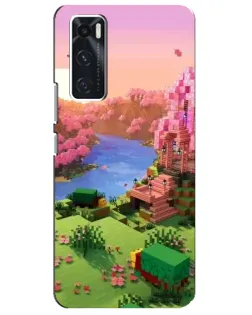Чохол для Vivo V20 se з картинкою «Рожеве дерево Minecraft»