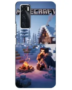 Чохол для Vivo V20 se з картинкою «Зимовий Minecraft»