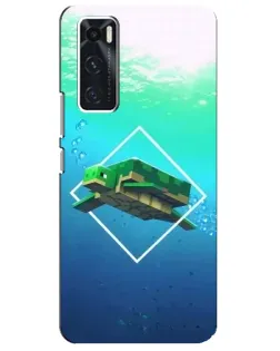 Чохол для Vivo V20 se з картинкою «Черепаха Minecraft»