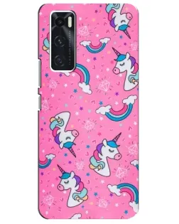 Чехол для Vivo V20 se с картинкой «Unicorn паттерн розовый» Чехол для Vivo V20 se с картинкой «Unicorn паттерн розовый»