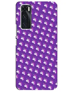 Чехол для Vivo V20 se с картинкой «Единороги на фиолетовом»