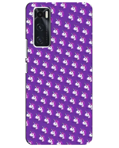 Чехол для Vivo V20 se с картинкой «Единороги на фиолетовом»