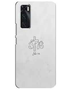 Чехол для Vivo V20 se с картинкой «Иоанна 3:16 Крест»