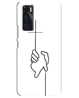 Чехол для Vivo V20 se с картинкой «Рука держит»