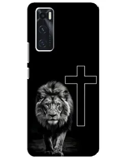 Чехол для Vivo V20 se с картинкой «Лев и Крест»