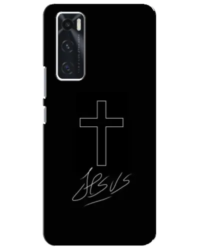 Чехол для Vivo V20 se с картинкой «Графический крест Jesus» Чехол для Vivo V20 se с картинкой «Графический крест Jesus»