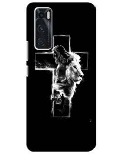 Чехол для Vivo V20 se с картинкой «Сияющий крест Jesus»