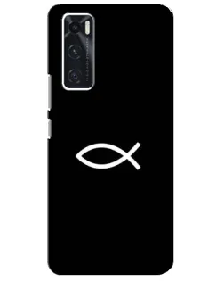 Чехол для Vivo V20 se с картинкой «Символ рыбы Jesus»