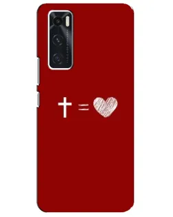 Чехол для Vivo V20 se с картинкой «Уравнение любви»